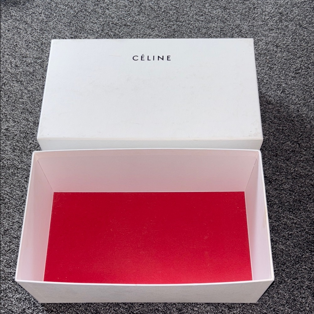 Celine White and Red Storage Box
